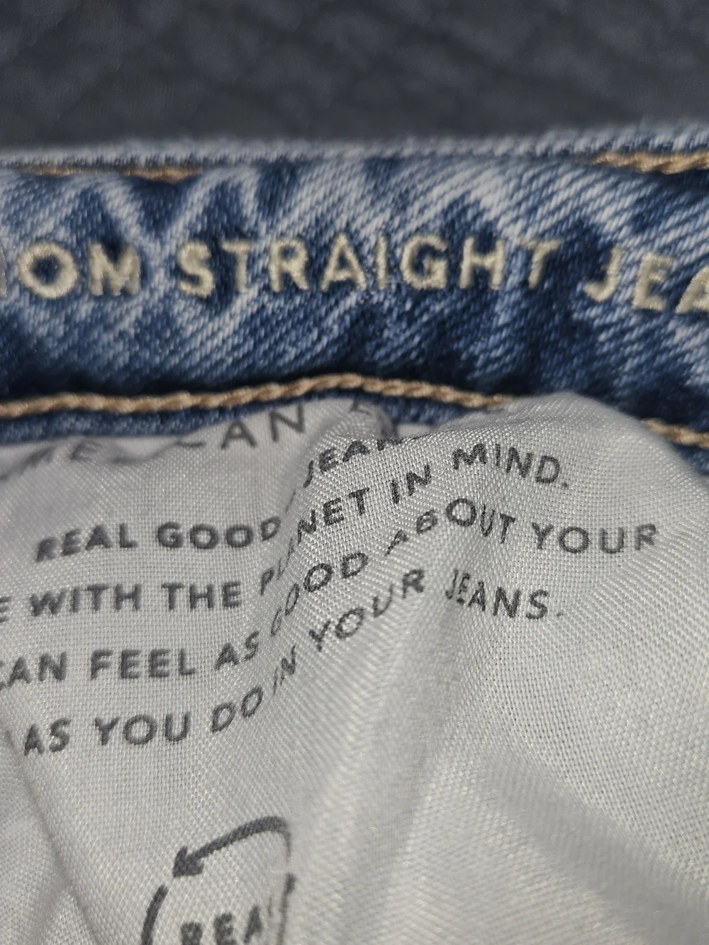 American Eagle Outfitters Light Blue Distressed Straight Leg Jeans